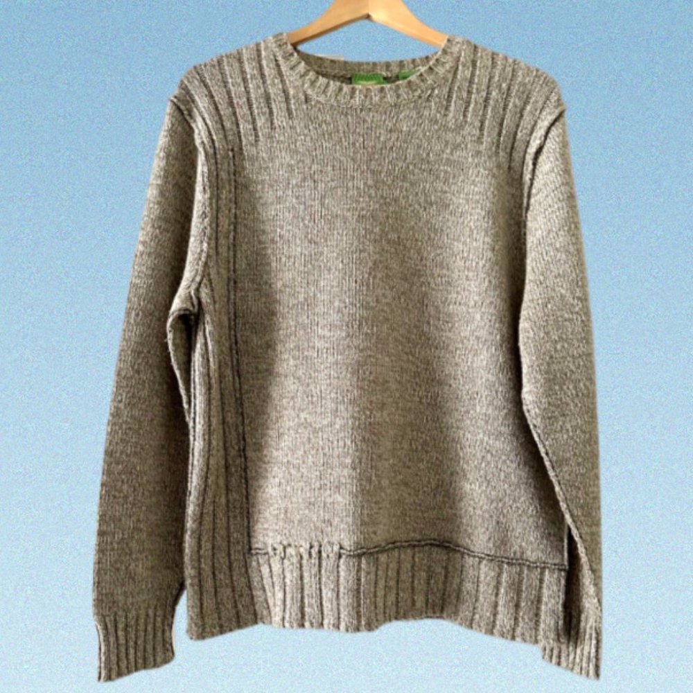 Men's Sweater Wool Blend Beige by Industry